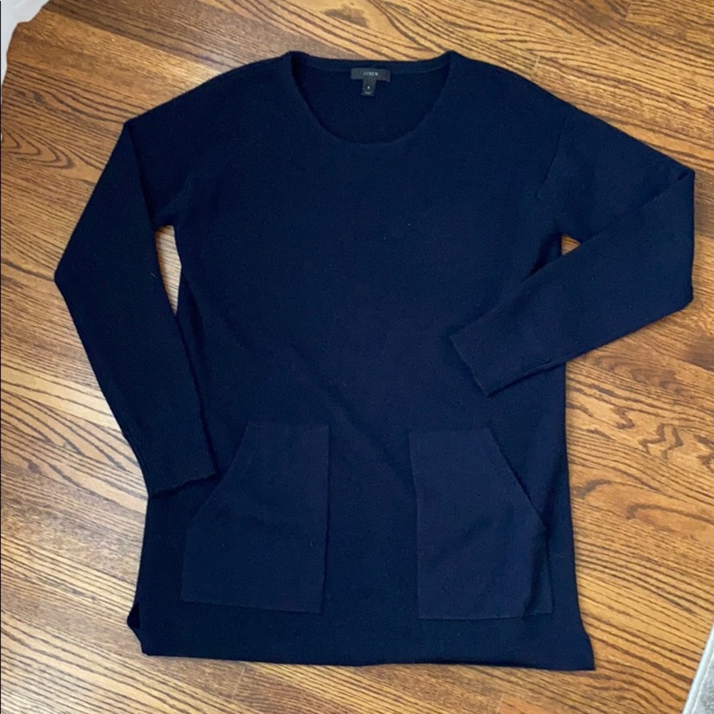 Navy J. Crew wool sweater tunic
